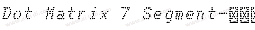 Dot Matrix 7 Segment字体转换